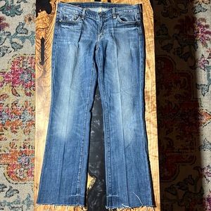 Citizens of Humanity Jeans Boho Stretch Low Waist Raw Hem Bootcut Jeans. Sz 31